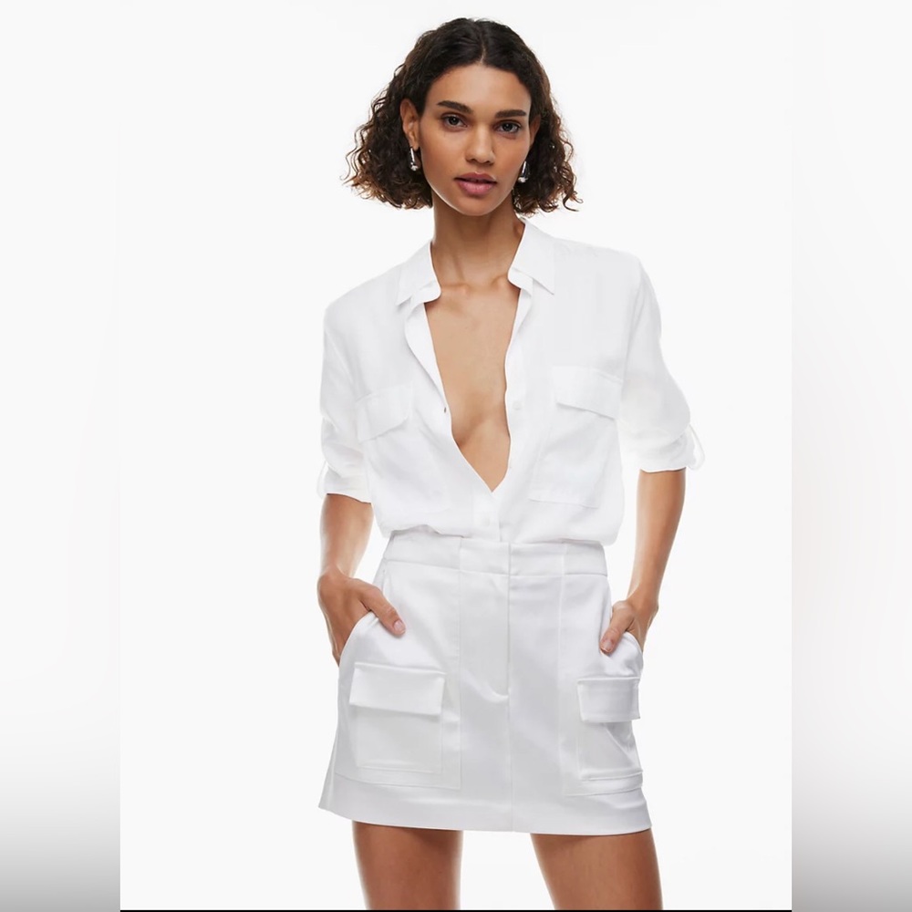 Aritzia utility shirt white size S